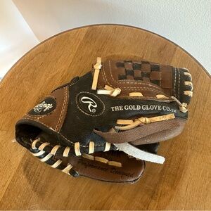 Rawlings PL90BK Players Series RHT Glove 9" Inch Youth Baseball T-Ball Left Hand